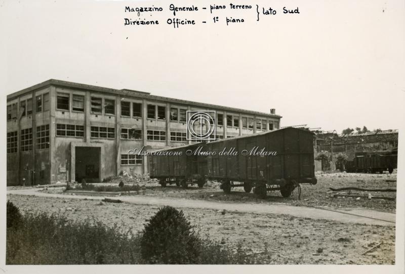 Magazzino Generale (piano terreno) e Direzione Officine (1° Piano) - Lato Sud